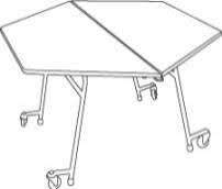 Palmer Hamilton 60" Hexagon Shaped Tables