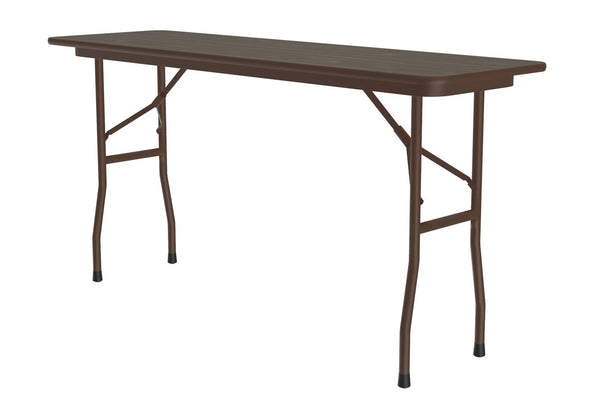 Correl 18x72 Commercial High-Pressure Folding Tables, Standard Height — Wood Grain Tops