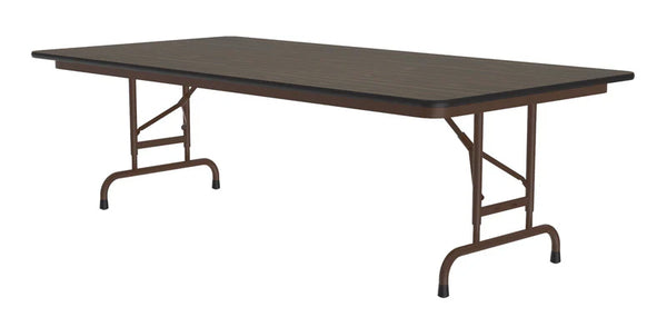 Correl 30x60 Commercial High-Pressure Folding Tables, Standard Height — Wood Grain Tops