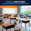 Flash Furniture Billie Student Desk with Open Front Metal Book Box - Natural
