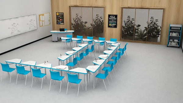 Smith System Huddle Classroom Set of 24 Plus Groove Stack Chairs