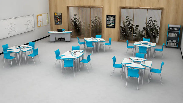 Smith System Huddle Classroom Set of 24 Plus Groove Stack Chairs