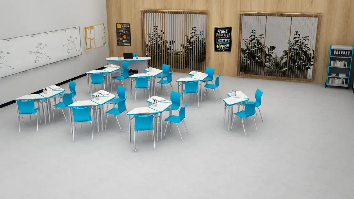 Smith System Huddle Classroom Set of 24 Plus Groove Stack Chairs