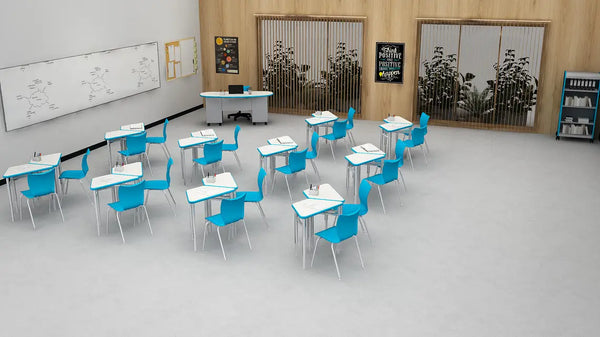 Smith System Huddle Classroom Set of 24 Plus Groove Stack Chairs
