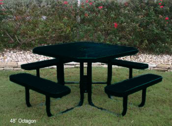 46" MyTCoat Octagon Portable Outdoor Table - Expanded Metal Advantage Coating