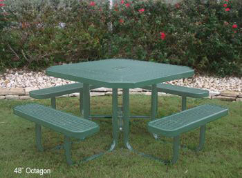 46" MyTCoat Octagon Portable Outdoor Table - Expanded Metal Advantage Coating