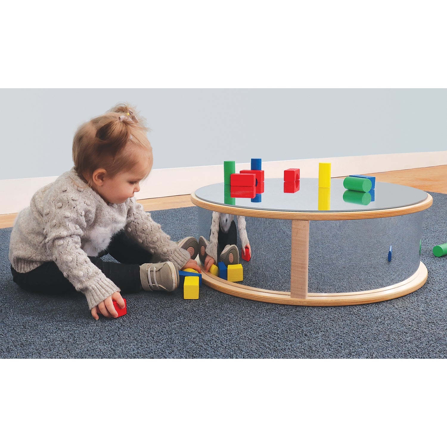 Whitney Brothers Round Infant Floor Mirror