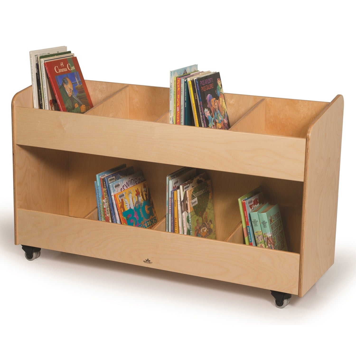 Whitney Brothers Eight Section Mobile Book Organizer