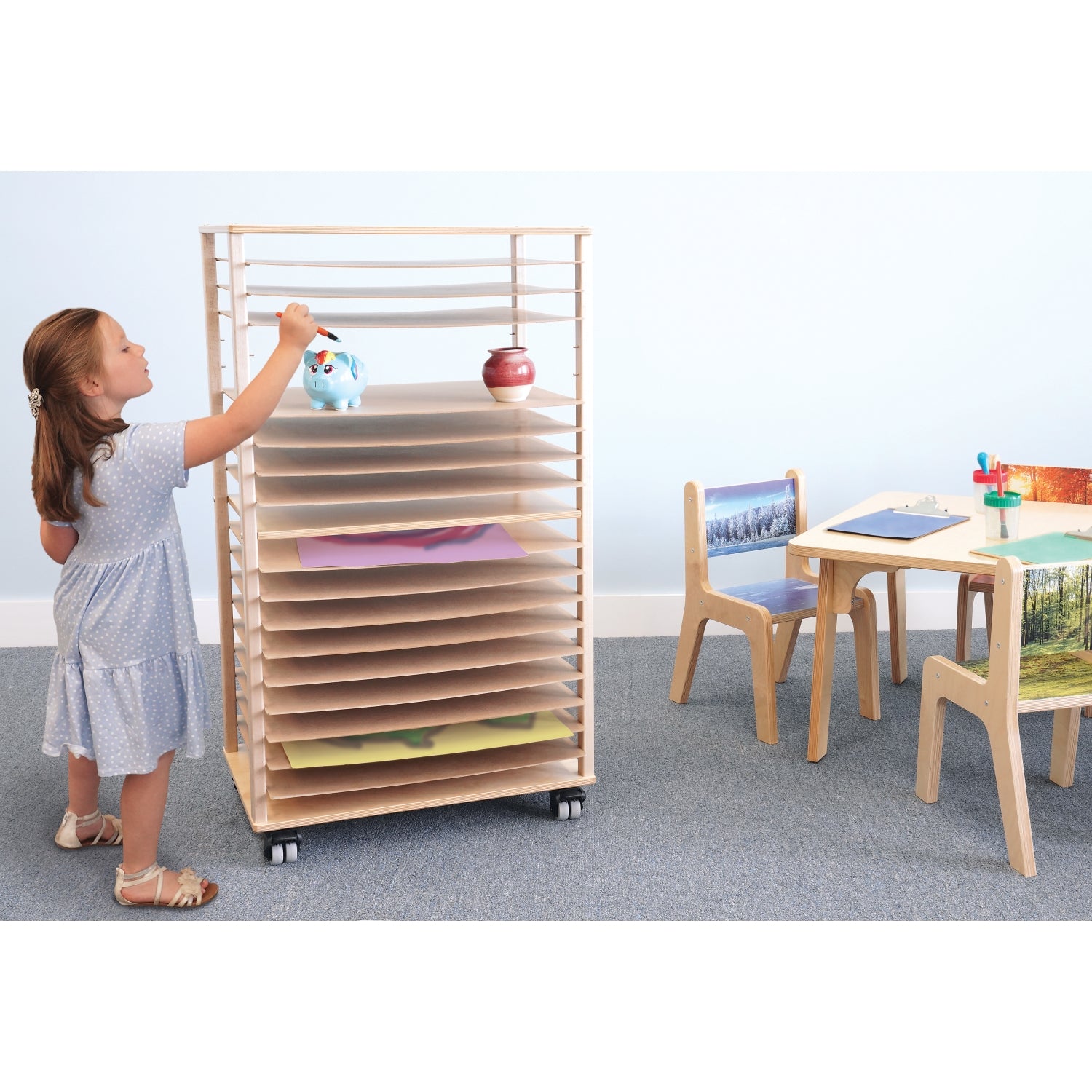 Whitney Brothers Mobile Art Drying Rack