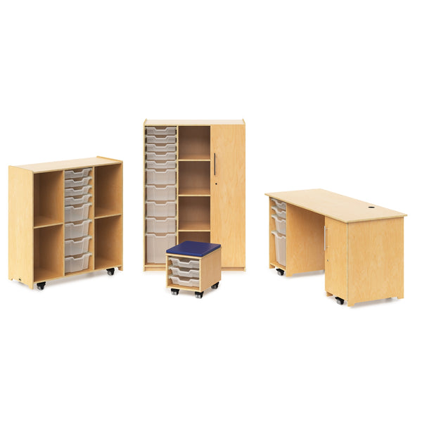 Whitney Brothers Teachers Desk With Trays And Locking Door