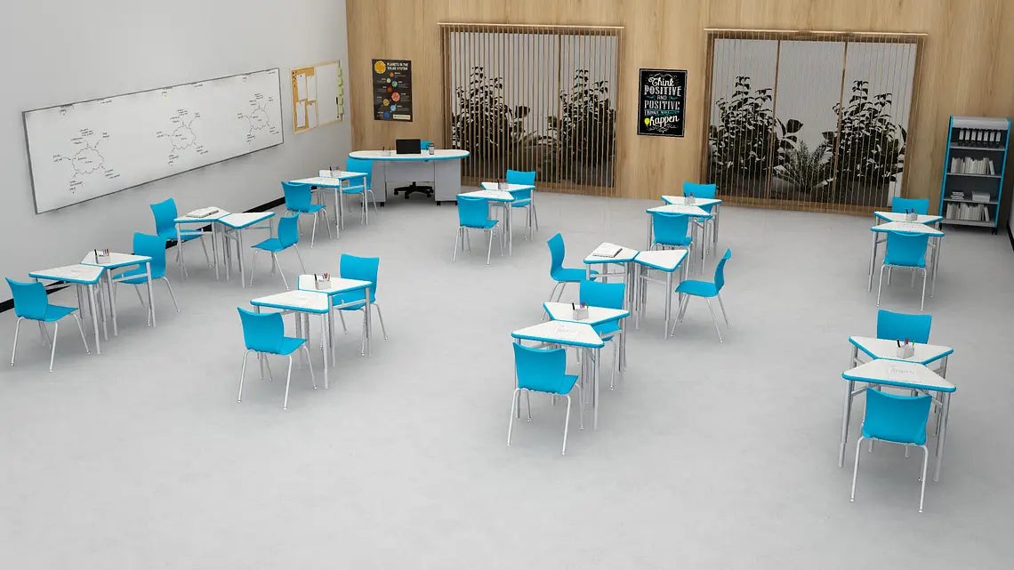 Smith System Huddle Classroom Set of 24 Plus Groove Stack Chairs