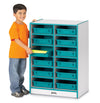 Rainbow Accents® 12 Paper-Tray Mobile Storage - without Paper-Trays - Blue