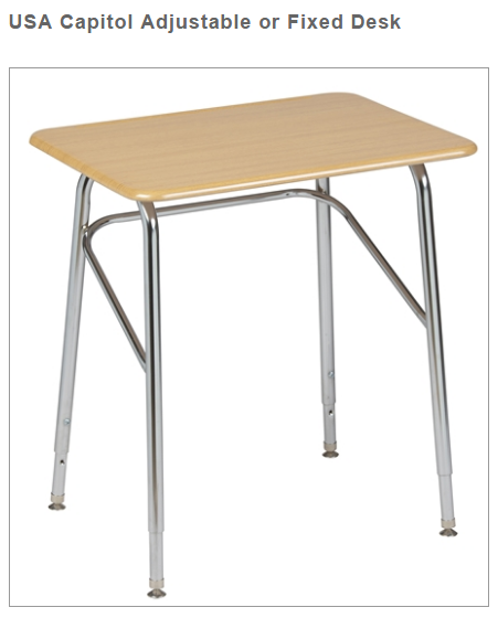 USA Capitol 430P Adjustable Height Student Desk