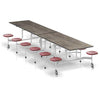 Palmer Hamilton 12' Twelve Stool Table 29"h x 30"w x 144"l
