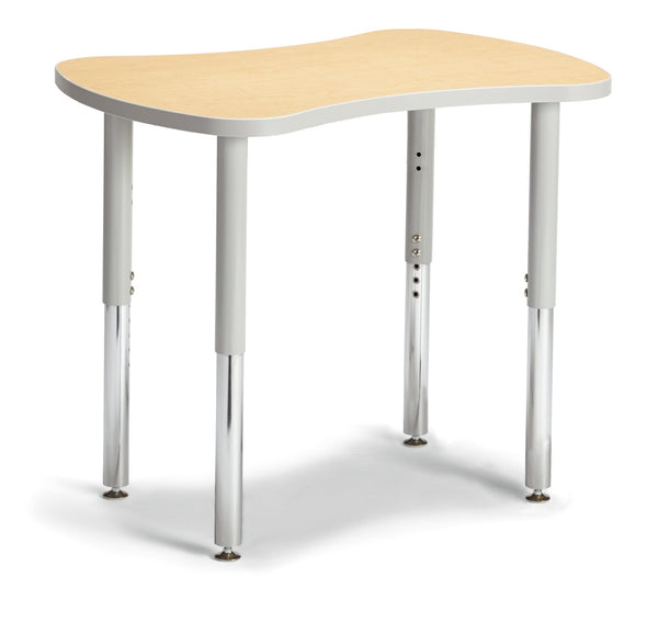 Jonticraft Berries® Collaborative Bowtie Table - 24" X 35" - Maple/Gray