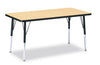 Jonticraft Berries® Rectangle Activity Table - 24" X 48", A-height - Maple/Black/Black