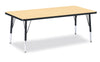 Jonticraft Berries® Rectangle Activity Table - 30" X 60", T-height - Maple/Black/Black