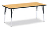 Jonticraft Berries® Rectangle Activity Table - 30" X 72", A-height - Oak/Black/Black