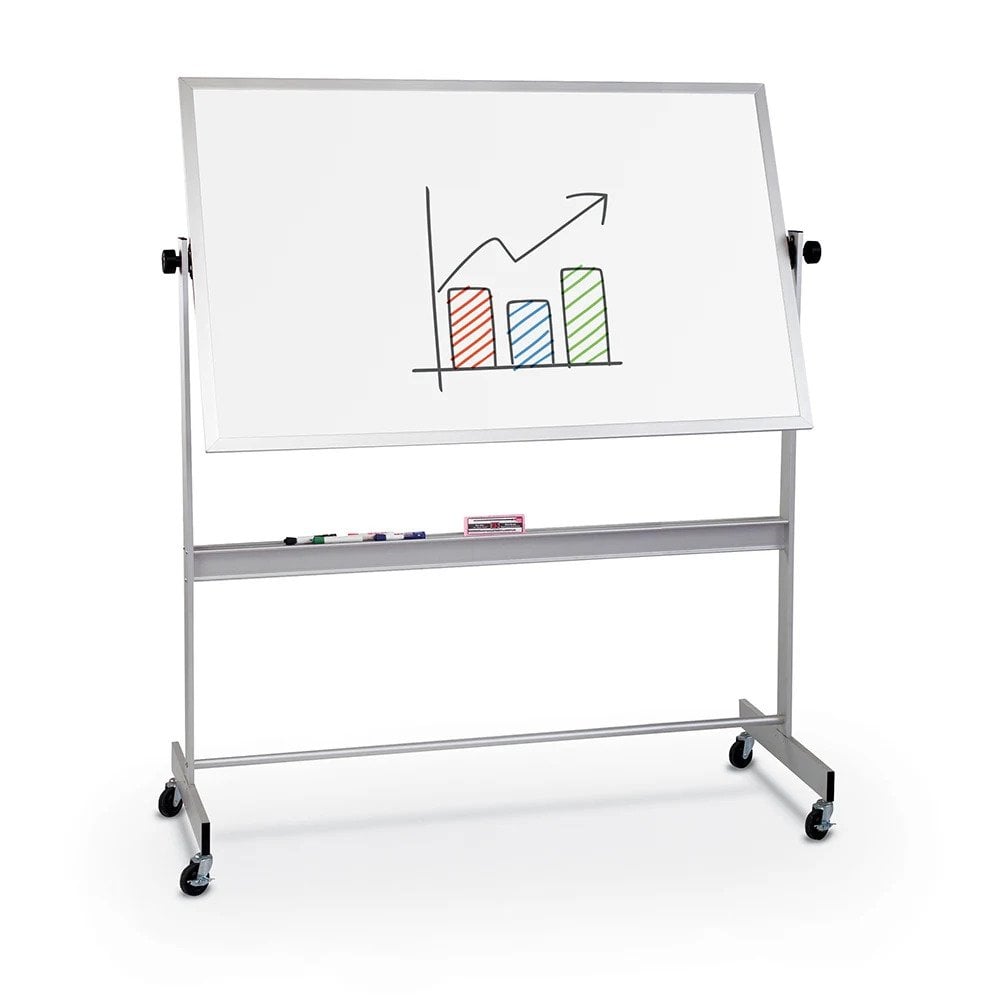 Mooreco 668AC-DD Deluxe Mobile Reversible Magnetic Markerboard 40