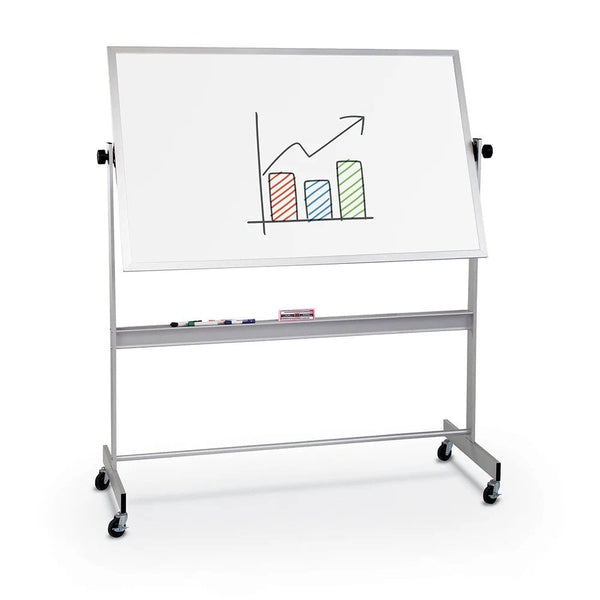 Mooreco 668AC-DD Deluxe Mobile Reversible Magnetic Markerboard 40"H x 30"w