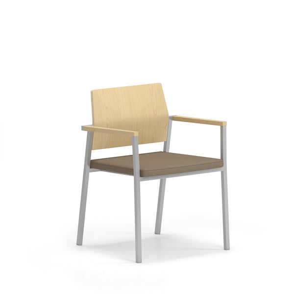 Lesro Avon Guest Chair - Upholstered Seat & Laminate Back Grade 1 Fabric Seat
