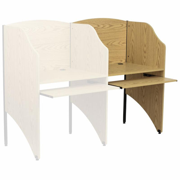 Flash Furniture Adder Study Carrel in Oak Finish