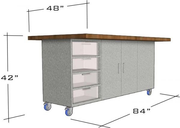 CEF 36" High Ed Table 84L x 48W x 36H with 6 Stools Robotics