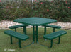 46" MyTCoat Octagon Portable Outdoor Table - Expanded Metal Advantage Coating