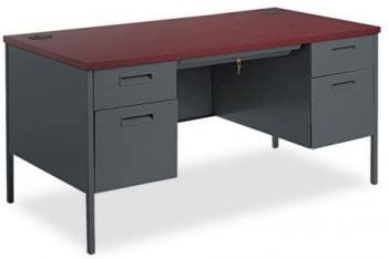 Hon 30.0"D x 60.0"W x 29.5"H Double Pedestal Desk