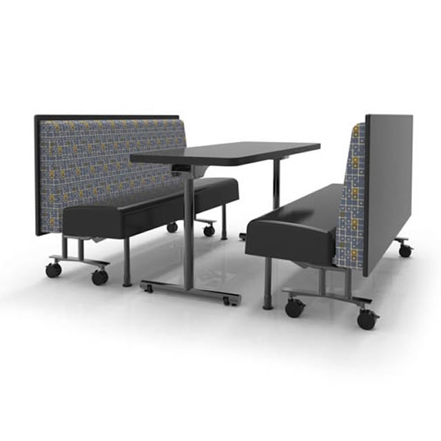 Palmer Hamilton Chariot Mobile Booths 48†Long booth for standard seating for 6 adults.