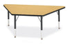 Jonticraft Berries® Trapezoid Activity Tables - 24" X 48", A-height - Oak/Black/Black