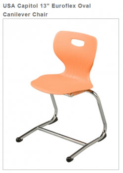 USA Capitol 14" Euroflex Oval Canilever Chair