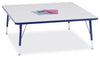 Jonticraft Berries® Square Activity Table - 48" X 48", E-height - Gray/Blue/Blue