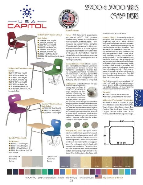 USA Capitol Adjustable Height Desk