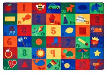 Carpets for Kids #6701 Sequential Seating Literacy 4' x 6' Rug