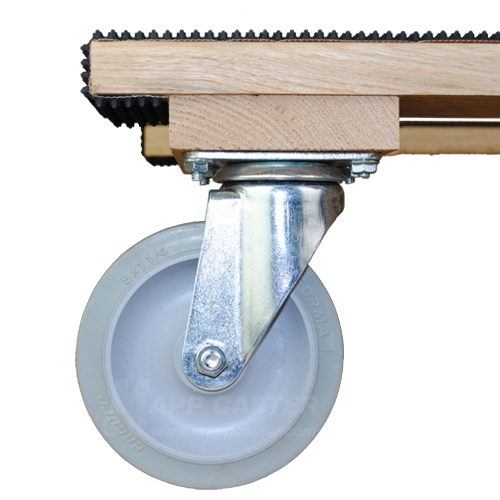 Whitney Brothers Four Wheel Dolly with 5" Polyurethane Non-Marring Wheels, 1,000lb capacity