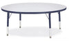 Jonticraft Berries® Round Activity Table - 48" Diameter, T-height - Gray/Navy/Navy