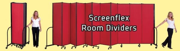 Screenflex 7'4"h x 24'1" Portable Room Dividers