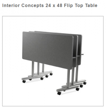 Interior Concepts 24 x 48 Flip Top Table
