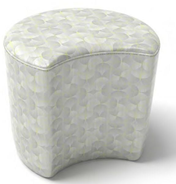 Fomcore Crescent Ottoman 18x18H- fabric/vinyl