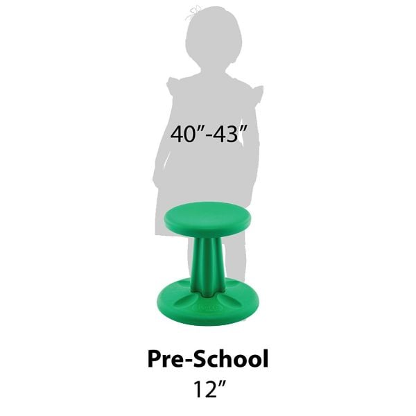 KORE KIDS WOBBLE CHAIR Height 14" Black, Blue, Yellow, Green, Red