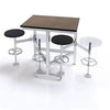Palmer Hamilton 4 Seat Rally Table with Smartedge (No drip) top, wooden seats and casters