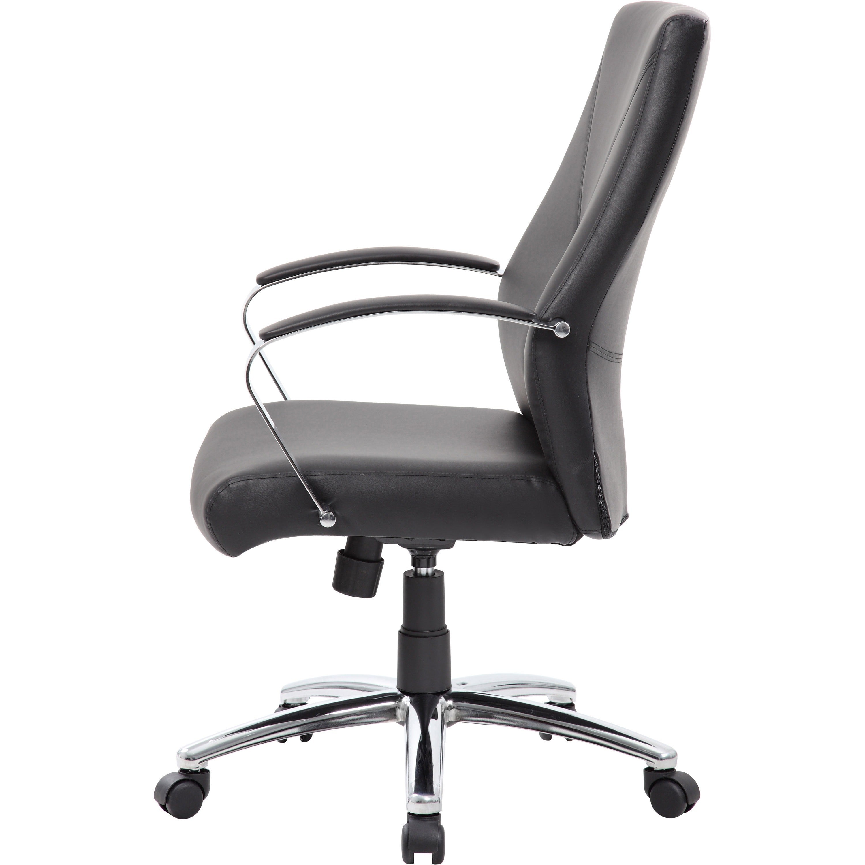 Boss Leatherplus Executive Chair with Chrome Accent