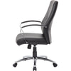 Boss Leatherplus Executive Chair with Chrome Accent