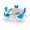 Mooreco Desks Set of Five Desks/Chairs