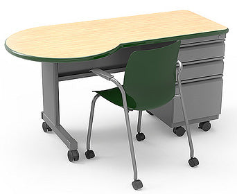 Smith System  Cascade® Teacher Desk – P-Top