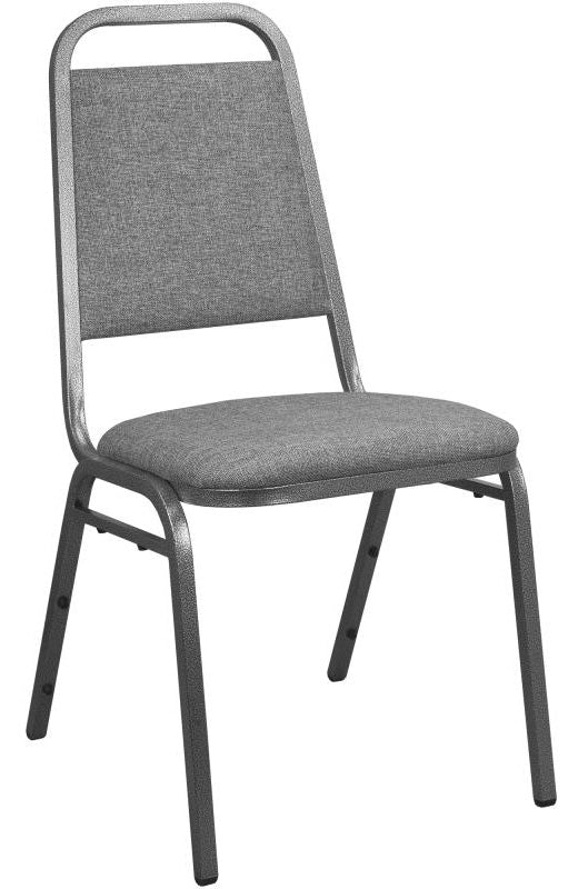 Advantage Charcoal Gray Fabric-Padded Banquet Stackable Chairs