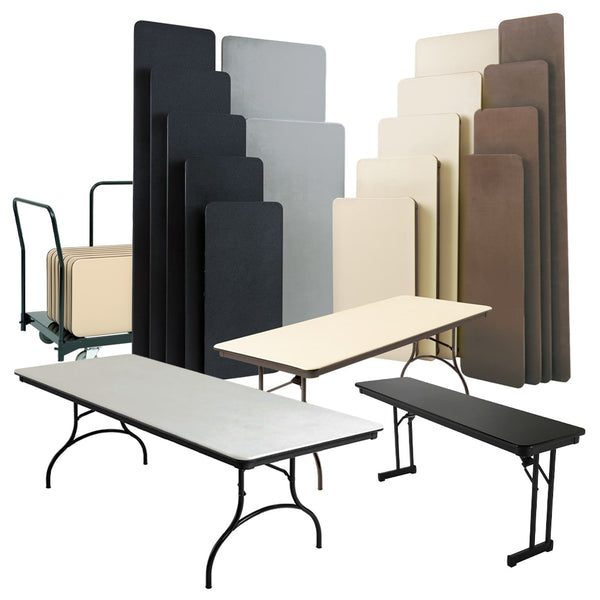 Mity Lite ABS Folding Tables with Wishbone Legs