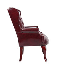 Boss Wingback Traditional Guest Chair In Burgundy
