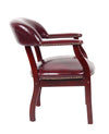 Boss Captain’s guest, accent or dining chair in Burgundy Vinyl